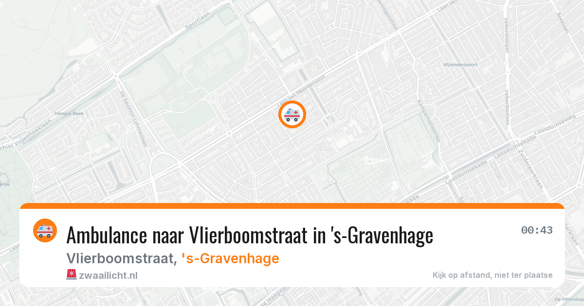 Ambulance naar Vlierboomstraat in 's-Gravenhage — 3 jul 2026