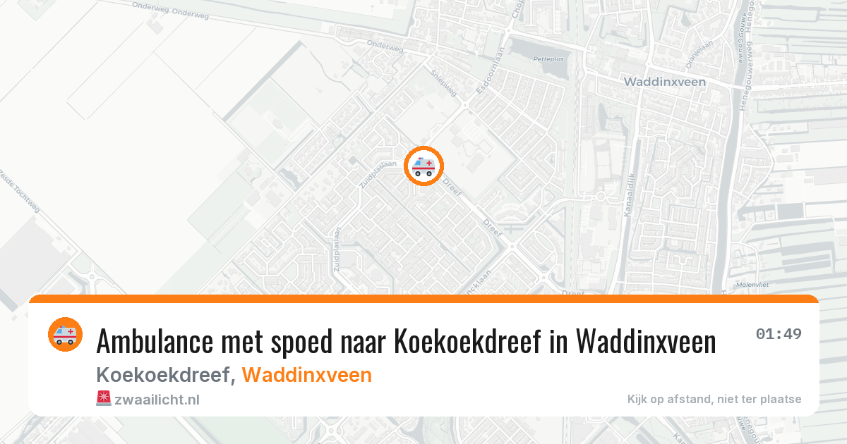 Ambulance met spoed naar Koekoekdreef in Waddinxveen — 13 mei 2026