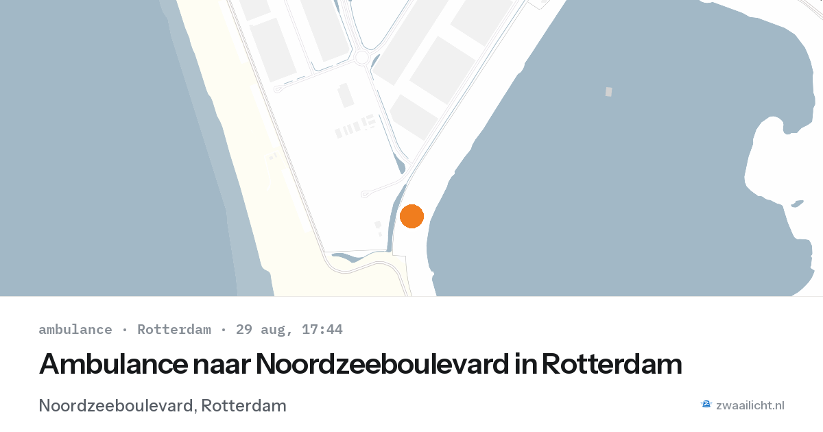 Ambulance naar Noordzeeboulevard in Rotterdam — 29 aug 2026