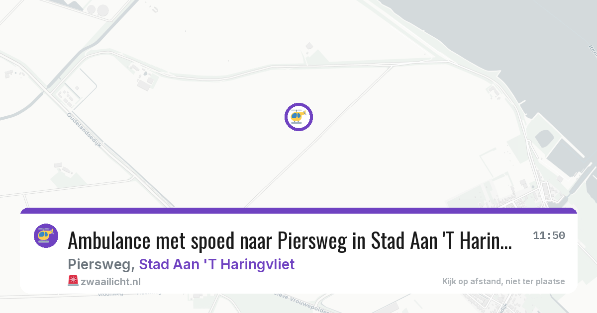 Ambulance met spoed naar Piersweg in Stad Aan 'T Haringvliet — 9 jul 2026