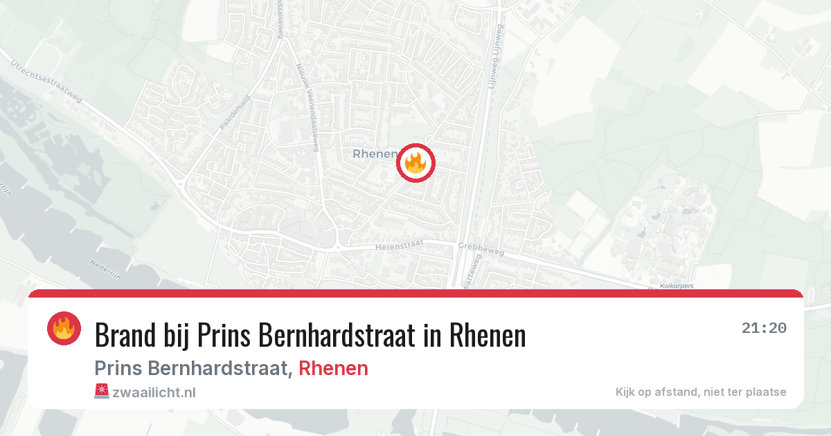 Brand bij Prins Bernhardstraat in Rhenen — 6 jul 2026