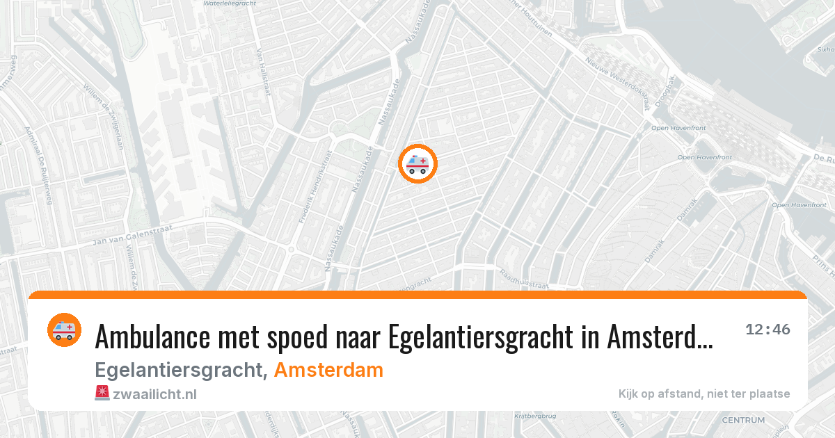 Ambulance met spoed naar Egelantiersgracht in Amsterdam — 24 jun 2026