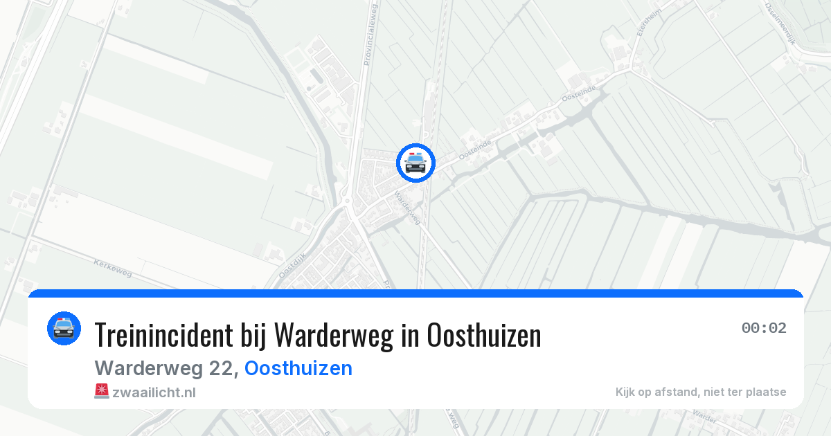 Treinincident bij Warderweg in Oosthuizen — 27 jun 2026
