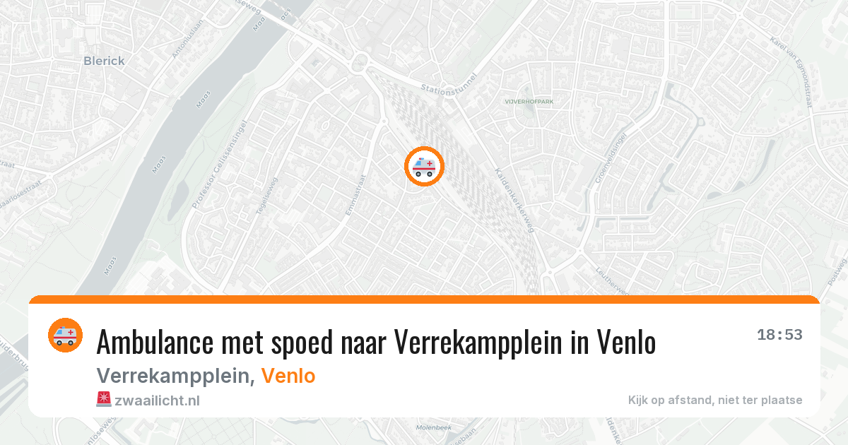 Ambulance met spoed naar Verrekampplein in Venlo — 5 aug 2026