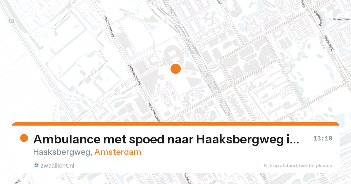 Ambulance met spoed naar Haaksbergweg in Amsterdam — 23 jun 2026