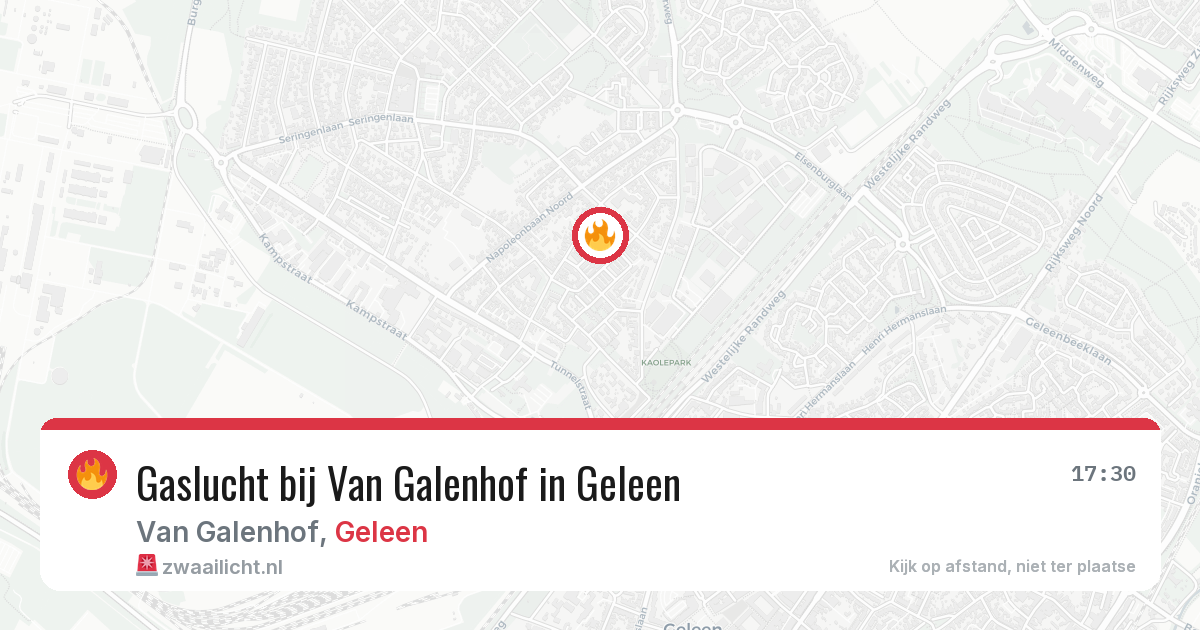 Gaslucht bij Van Galenhof in Geleen — 28 jun 2026