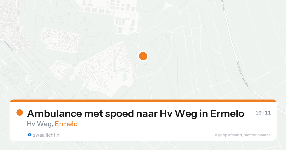 Ambulance met spoed naar Hv Weg in Ermelo — 20 aug 2026
