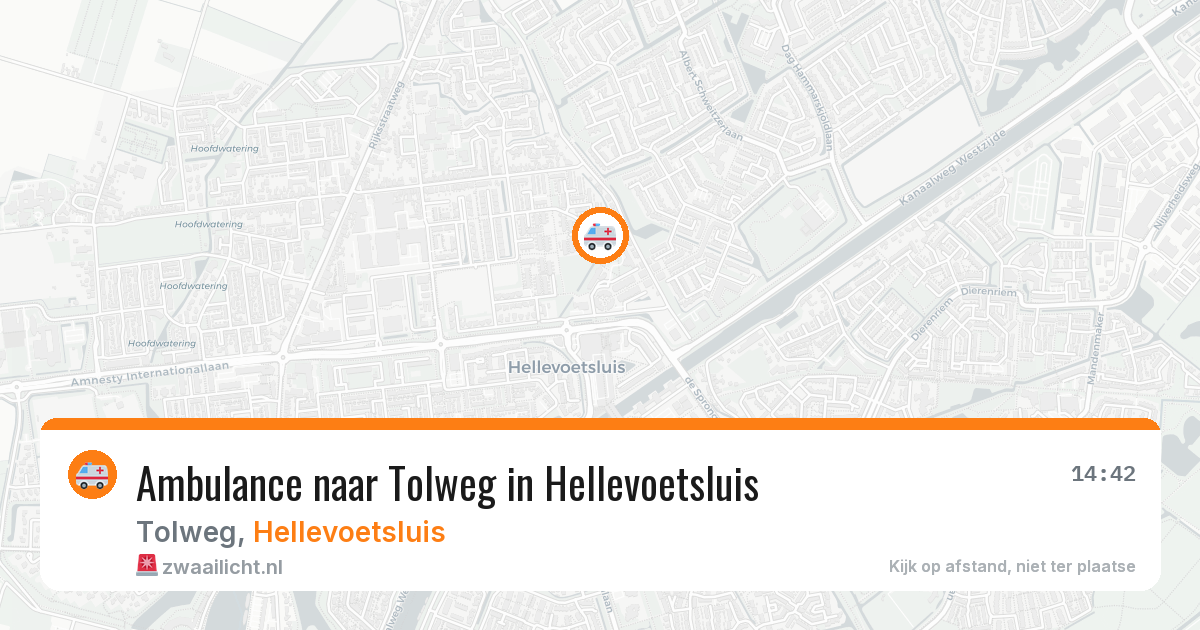 Ambulance naar Tolweg in Hellevoetsluis — 25 jul 2026