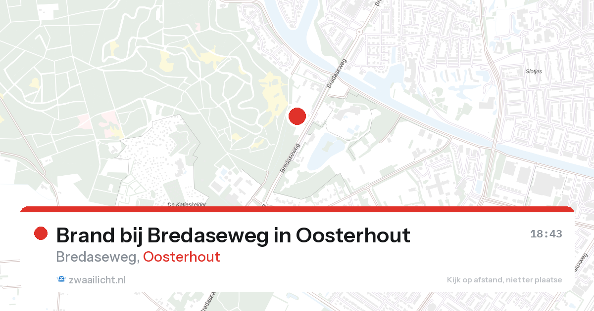 Brand bij Bredaseweg in Oosterhout — 19 apr 2026