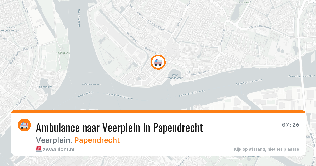 Ambulance naar Veerplein in Papendrecht — 22 mei 2026