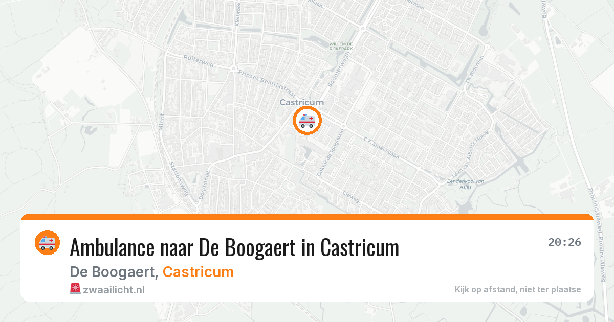 Ambulance naar De Boogaert in Castricum — 7 jun 2026