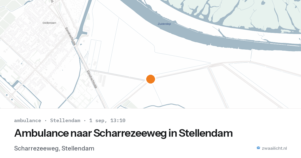 Ambulance naar Scharrezeeweg in Stellendam — 1 sep 2026