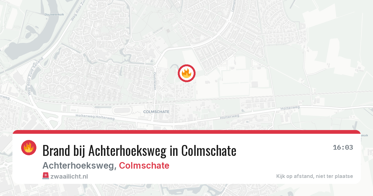 Brand bij Achterhoeksweg in Colmschate — 6 jul 2026