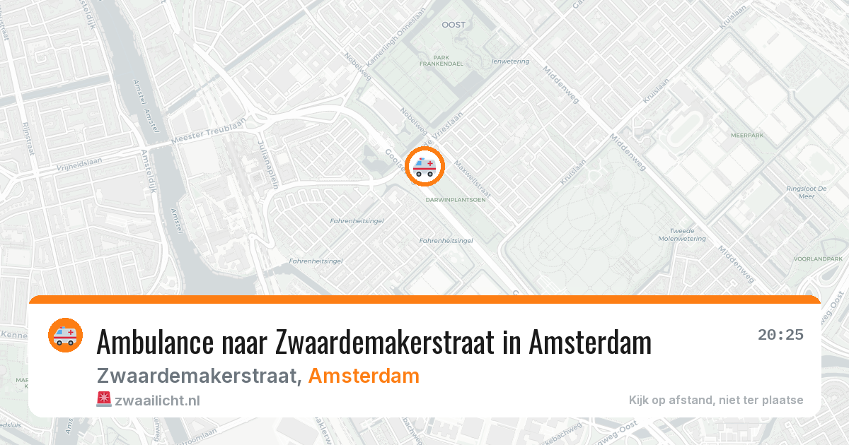 Ambulance naar Zwaardemakerstraat in Amsterdam — 30 jul 2026