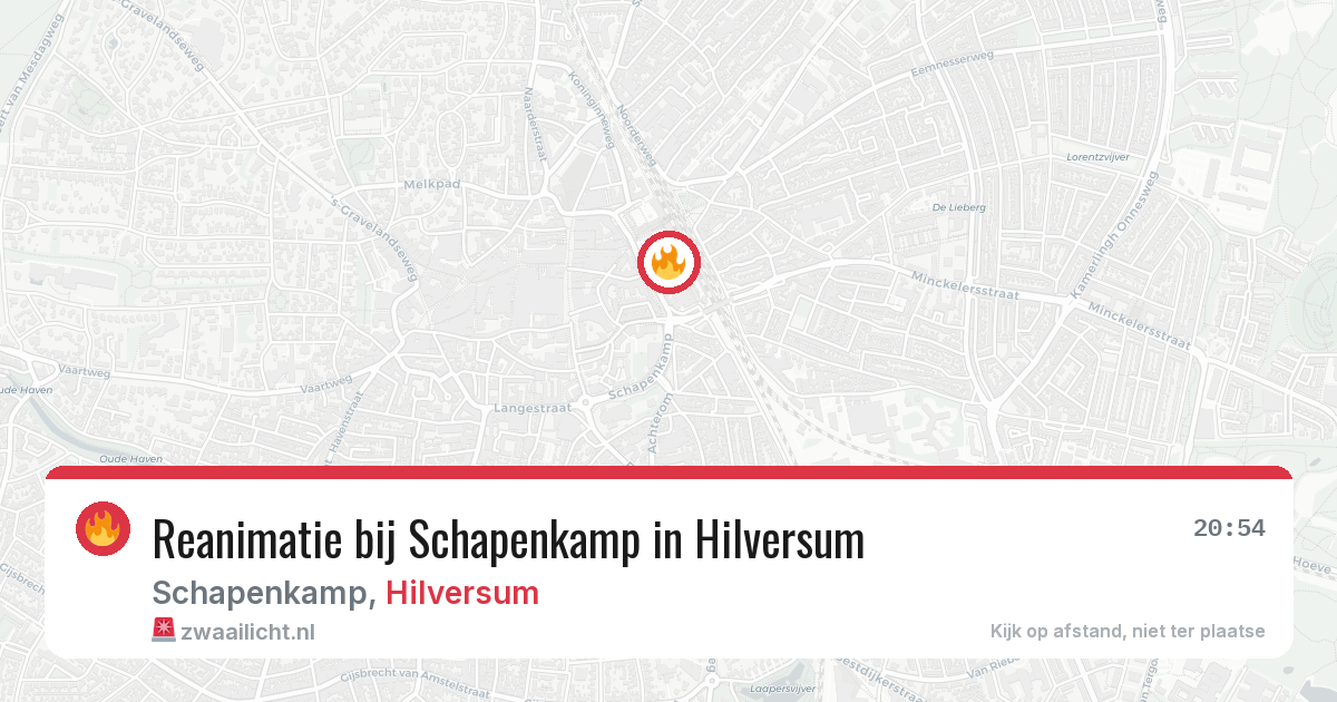 Reanimatie bij Schapenkamp in Hilversum — 23 jun 2026