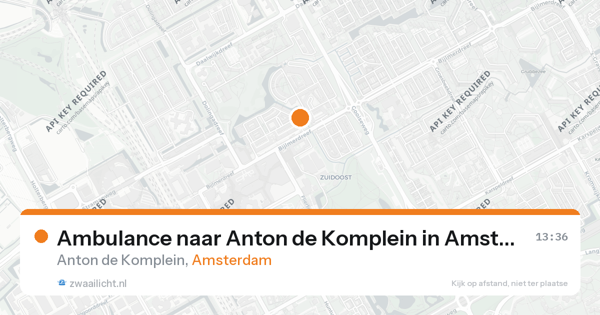 Ambulance naar Anton de Komplein in Amsterdam — 26 aug 2026