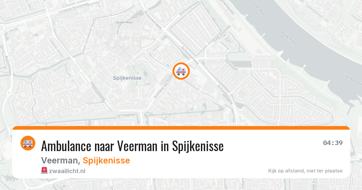 Ambulance naar Veerman in Spijkenisse — 16 mei 2026
