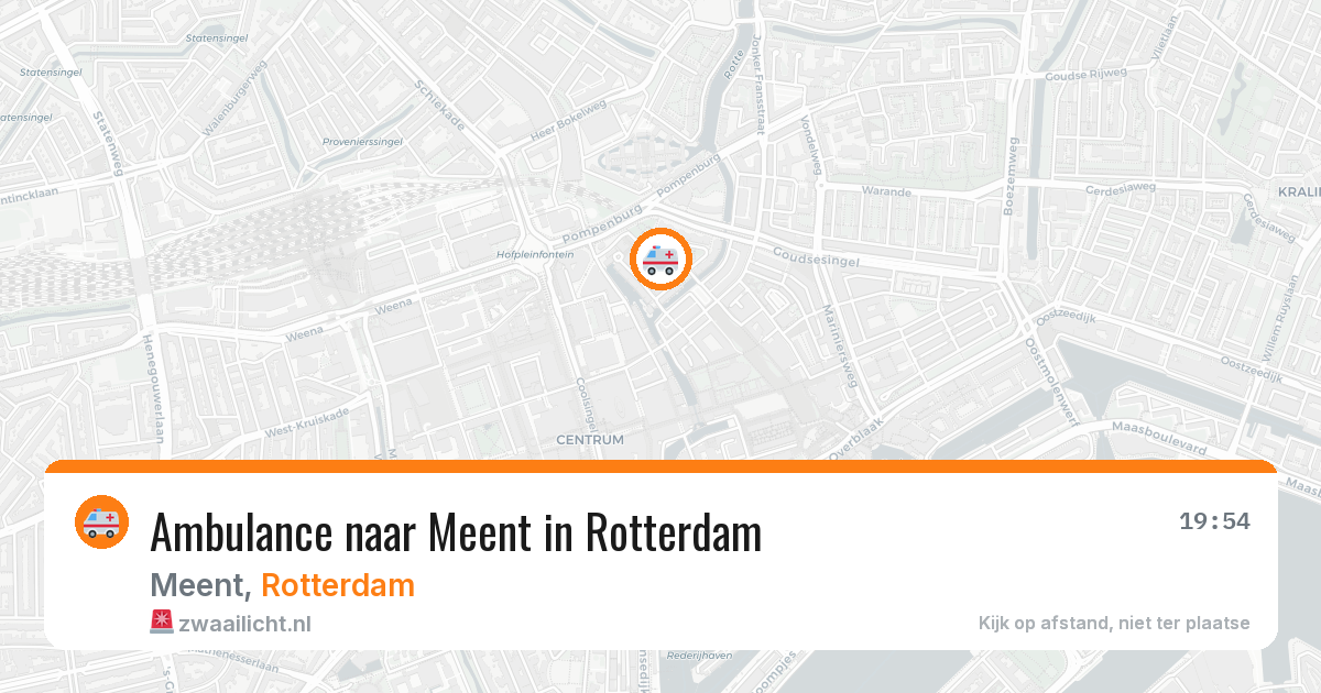Ambulance naar Meent in Rotterdam — 8 mei 2026