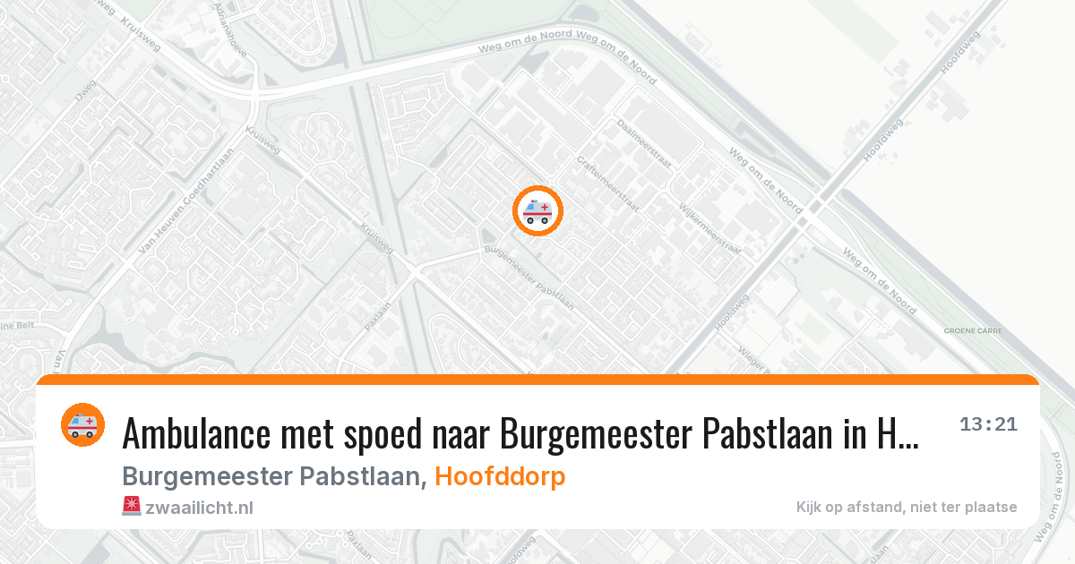 Ambulance met spoed naar Burgemeester Pabstlaan in Hoofddorp — 24 jan 2026