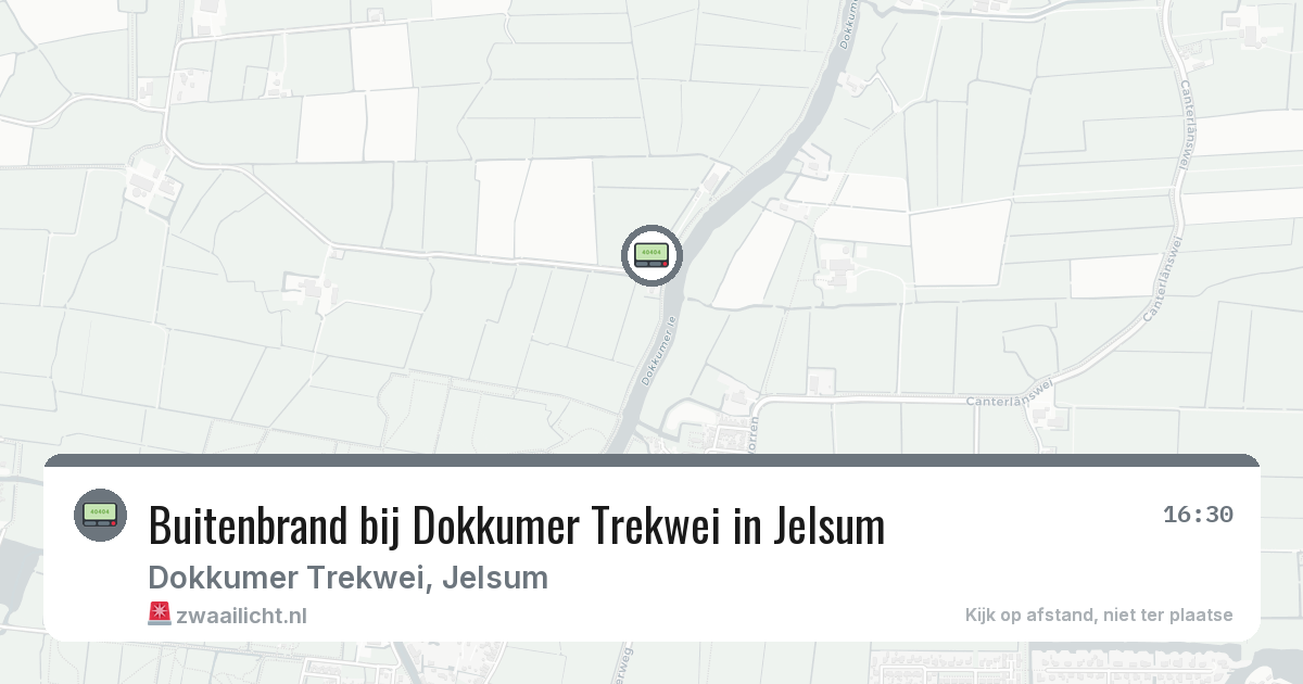 Buitenbrand bij Dokkumer Trekwei in Jelsum — 24 mei 2026