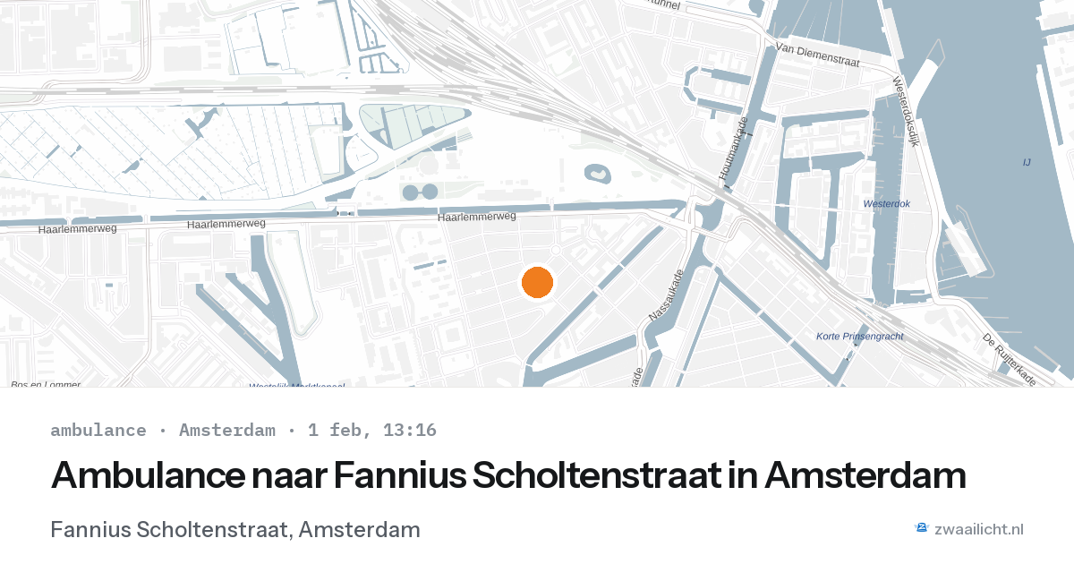 Ambulance naar Fannius Scholtenstraat in Amsterdam — 1 feb 2026