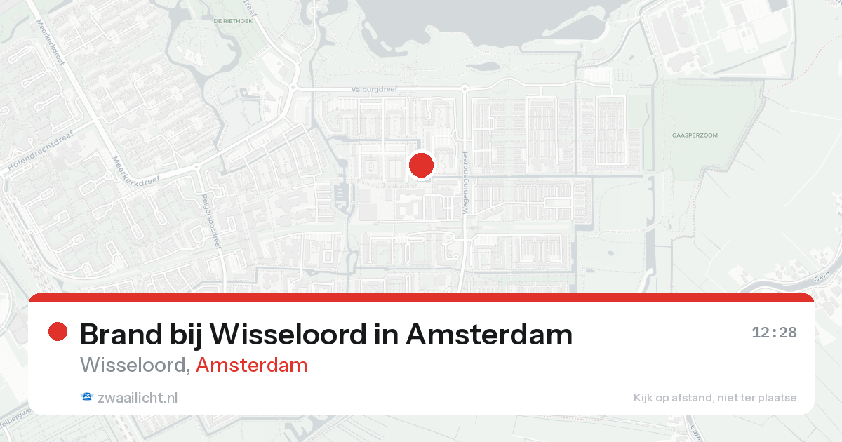 Brand bij Wisseloord in Amsterdam — 25 mei 2026