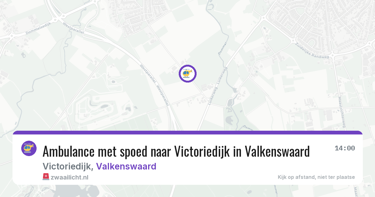 Ambulance met spoed naar Victoriedijk in Valkenswaard — 14 jun 2026