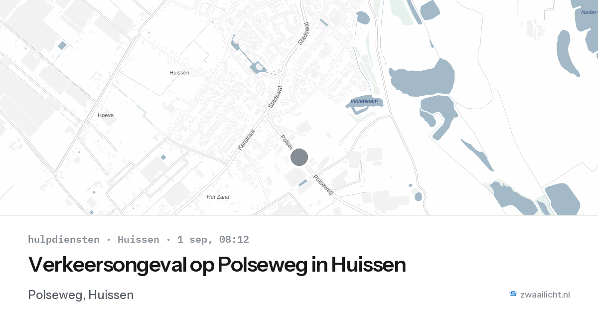 Verkeersongeval op Polseweg in Huissen — 1 sep 2026