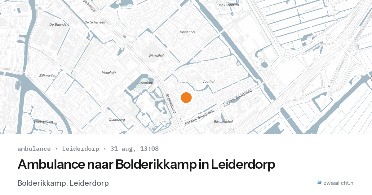 Ambulance naar Bolderikkamp in Leiderdorp — 31 aug 2026
