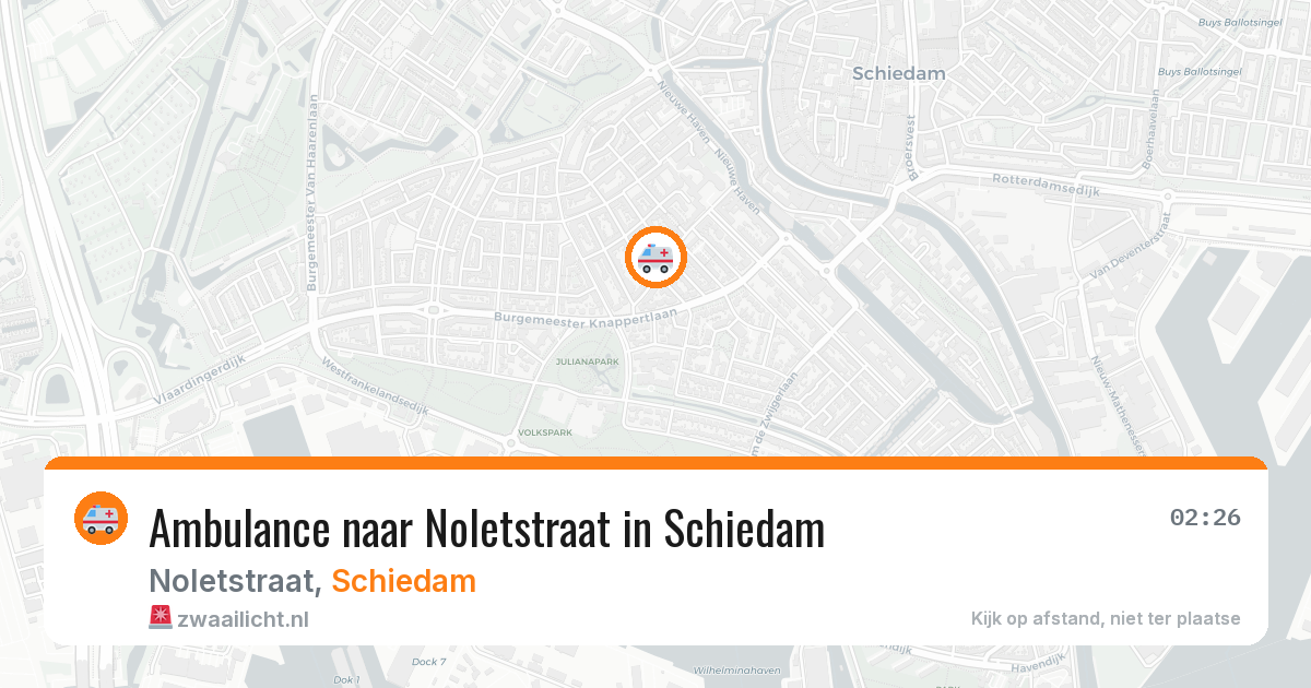 Ambulance naar Noletstraat in Schiedam — 12 jun 2026