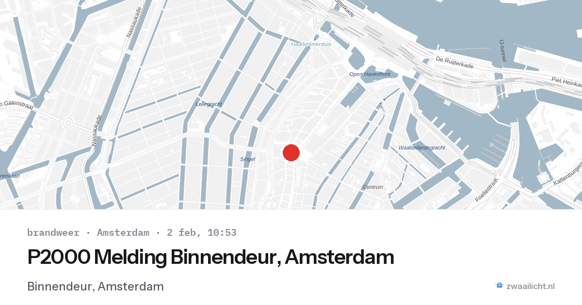 P2000 Melding Binnendeur, Amsterdam — 2 feb 2026