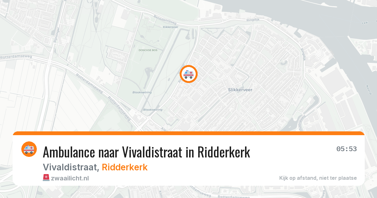 Ambulance naar Vivaldistraat in Ridderkerk — 13 mei 2026