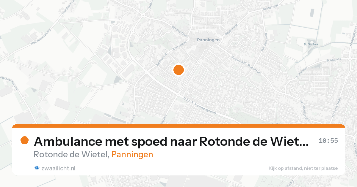Ambulance met spoed naar Rotonde de Wietel in Panningen — 19 aug 2026
