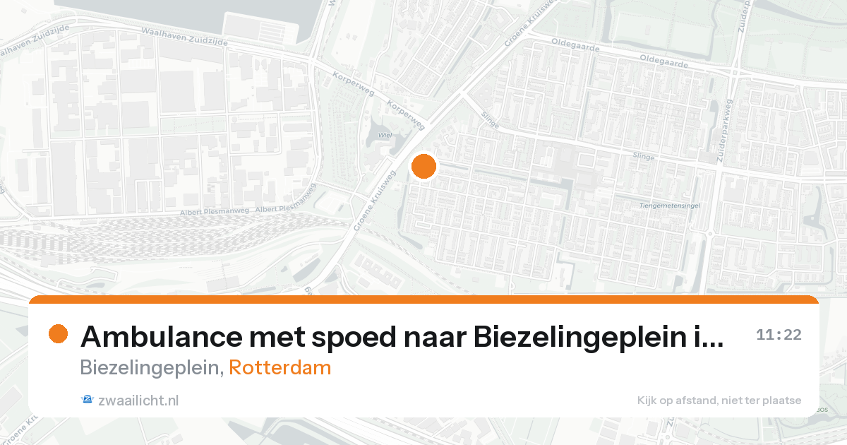 Ambulance met spoed naar Biezelingeplein in Rotterdam — 24 aug 2026
