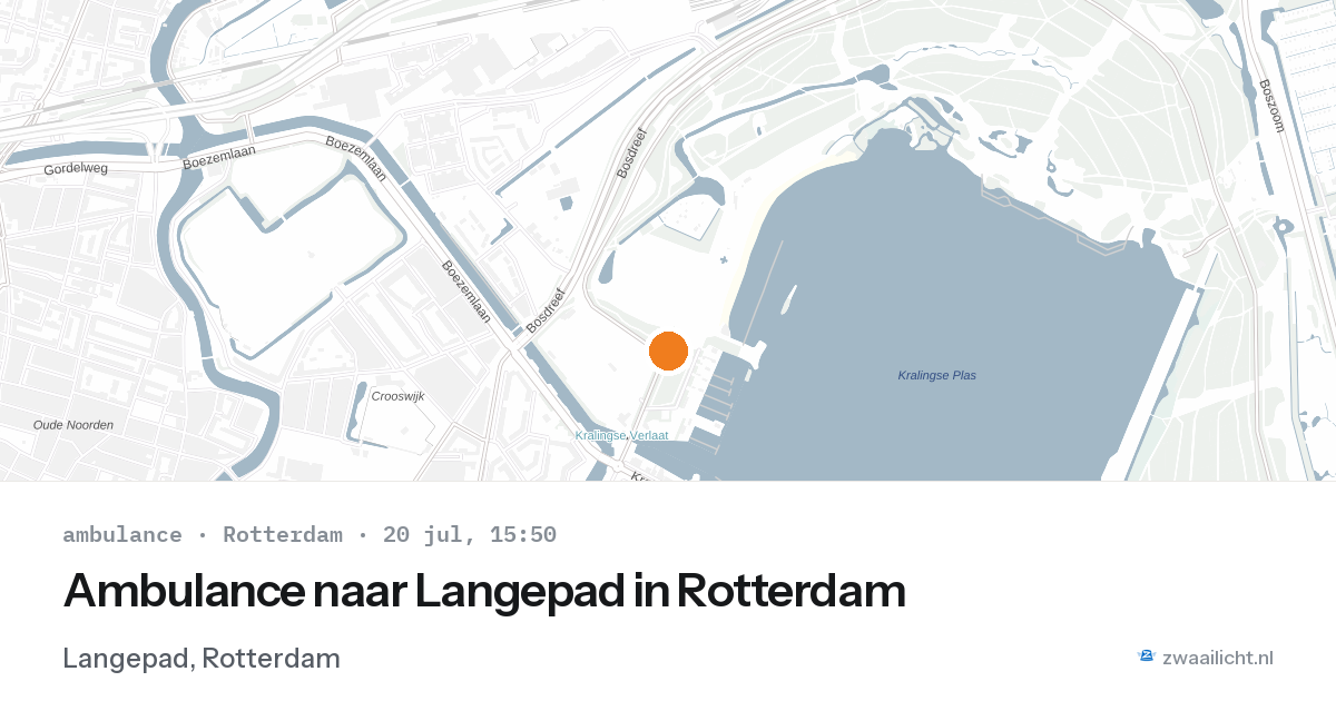 Ambulance naar Langepad in Rotterdam — 20 jul 2026