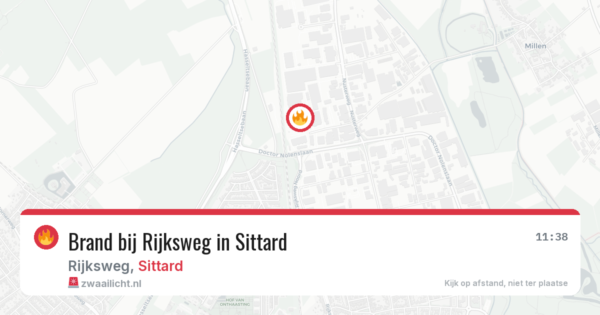 Brand bij Rijksweg in Sittard — 10 apr 2026