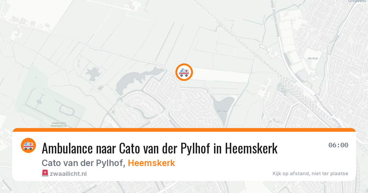 Ambulance naar Cato van der Pylhof in Heemskerk — 27 jun 2026