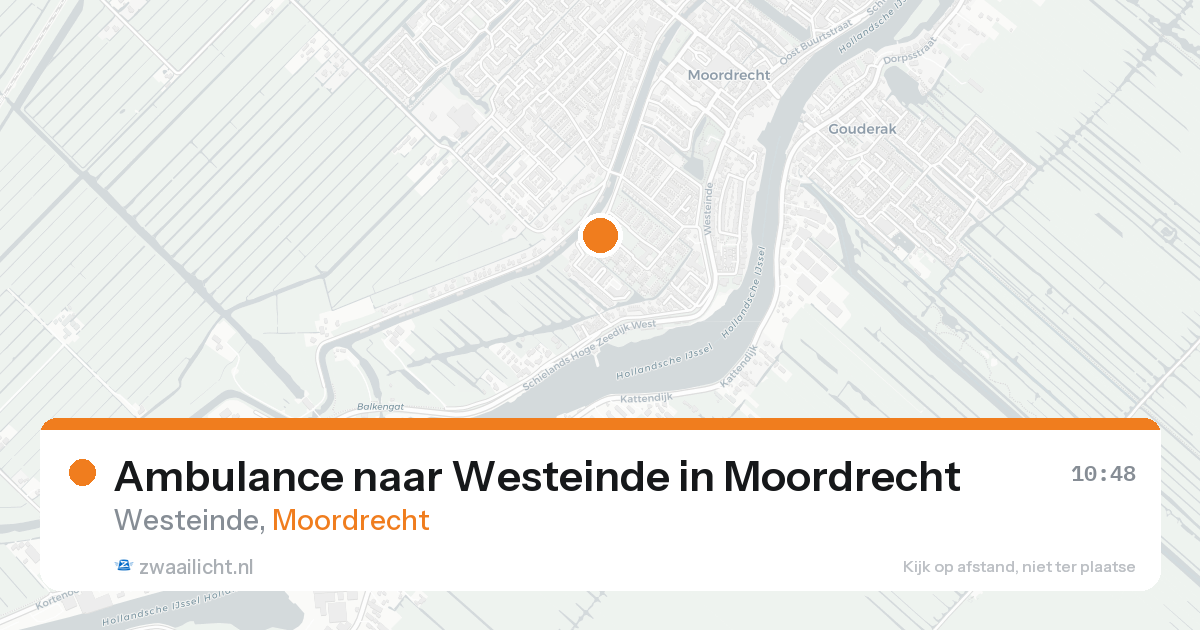 Ambulance naar Westeinde in Moordrecht — 21 aug 2026