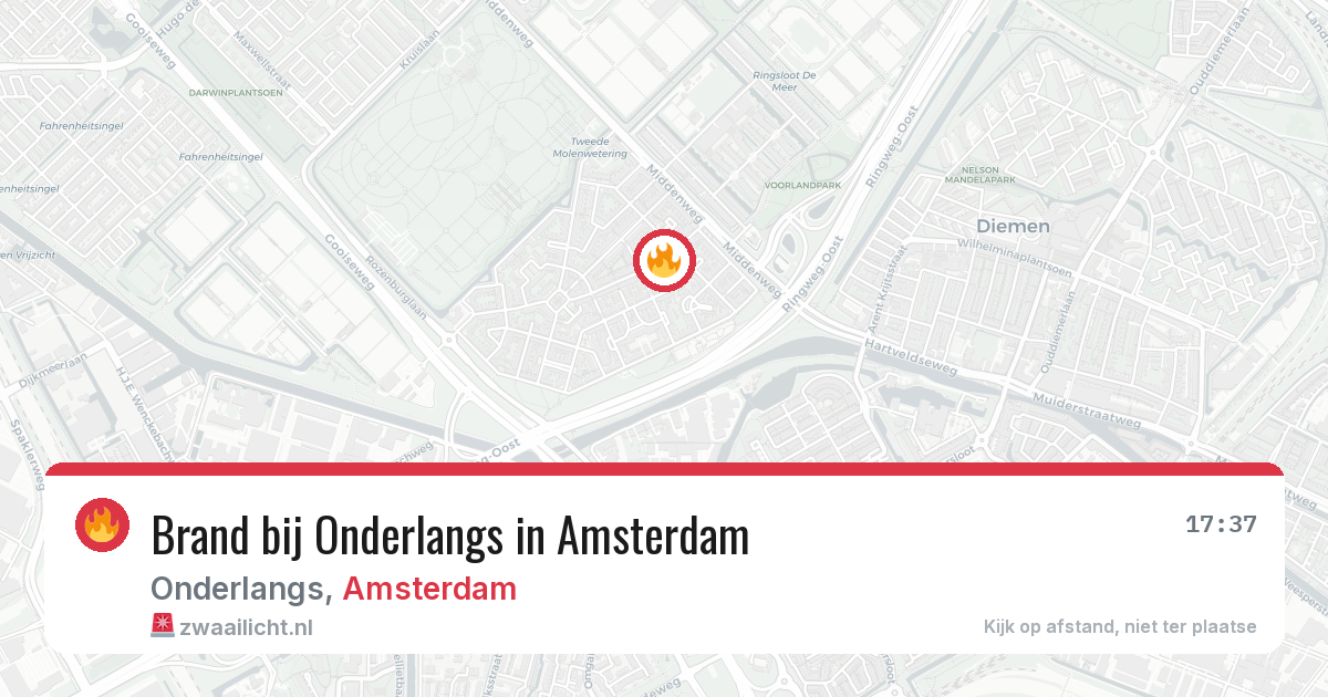 Brand bij Onderlangs in Amsterdam — 28 jul 2026