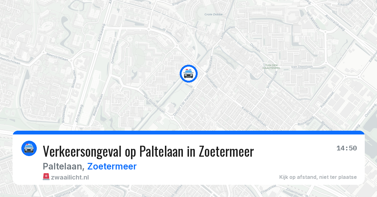 Verkeersongeval op Paltelaan in Zoetermeer — 3 jun 2026