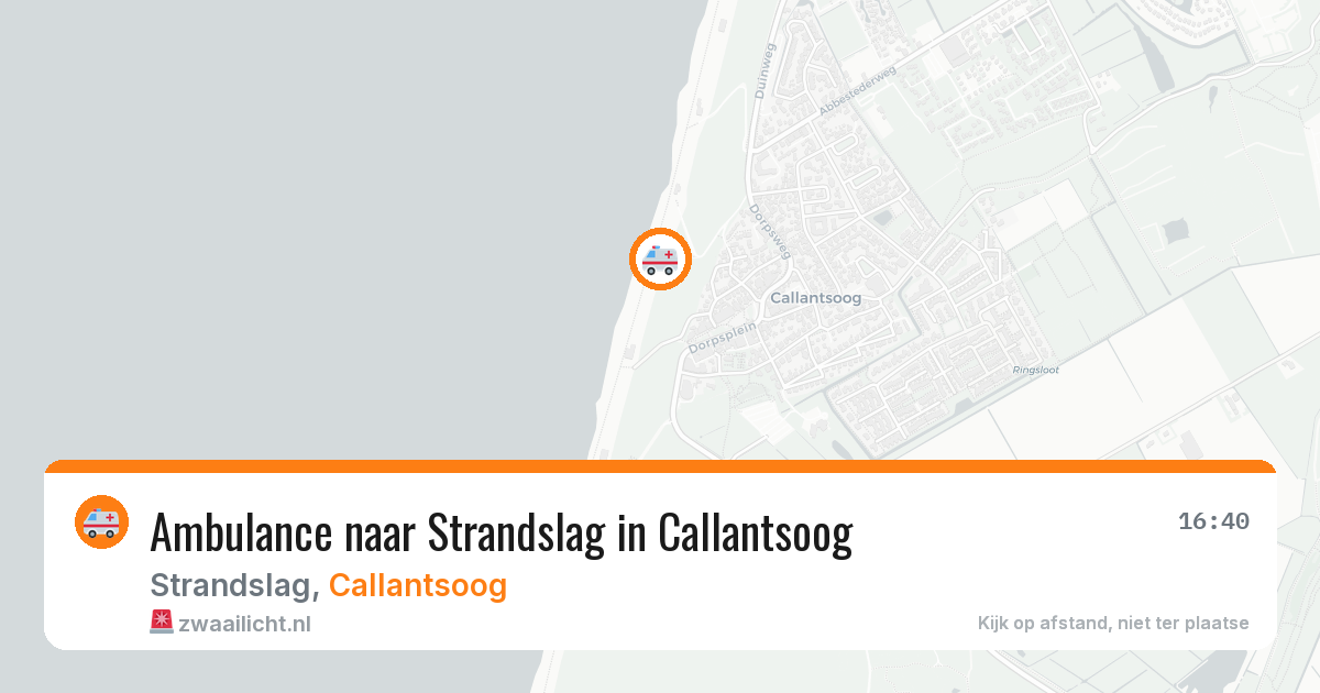 Ambulance naar Strandslag in Callantsoog — 4 aug 2026