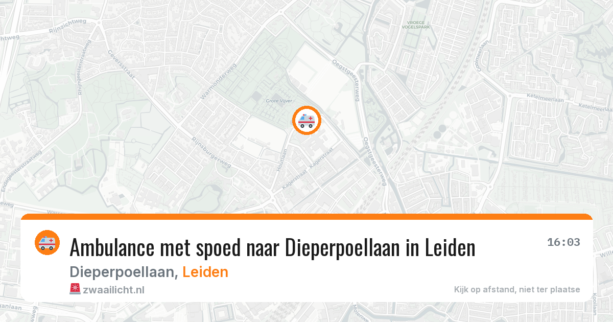 Ambulance met spoed naar Dieperpoellaan in Leiden — 29 jan 2026
