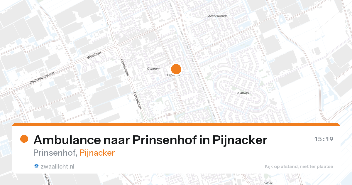 Ambulance naar Prinsenhof in Pijnacker — 15 jul 2026