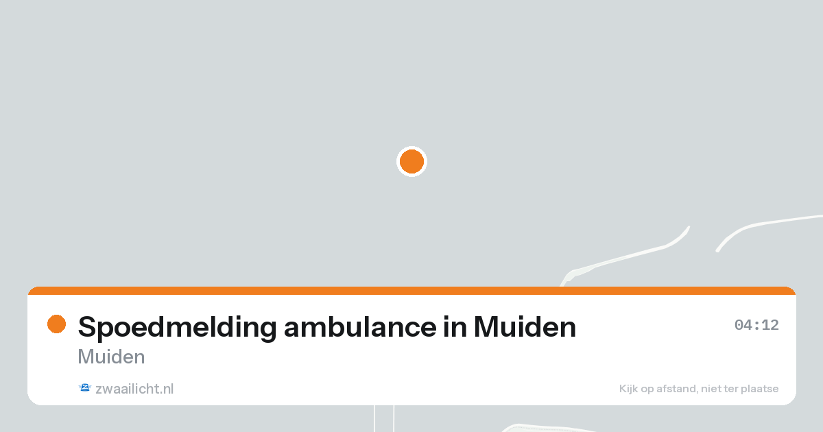 Spoedmelding ambulance in Muiden — 16 aug 2026