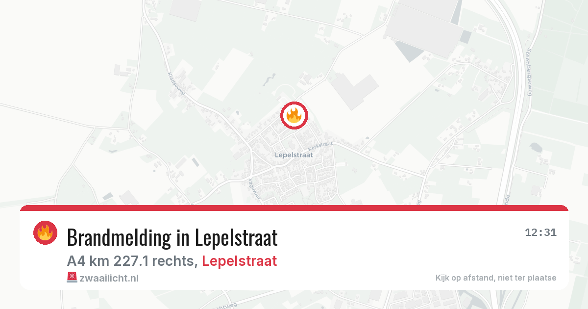 Brandmelding in Lepelstraat — 7 aug 2026