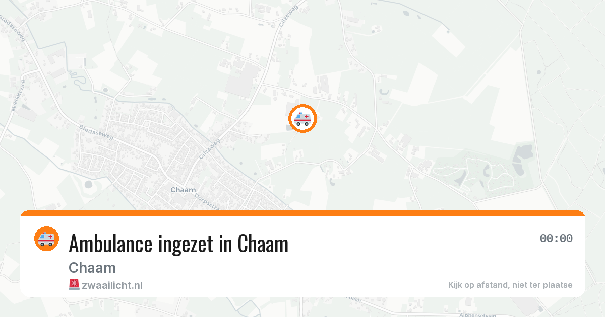 Ambulance ingezet in Chaam — 19 mrt 2026