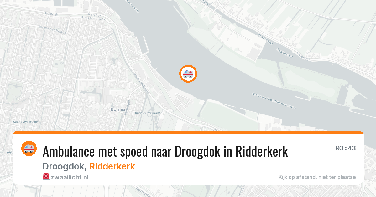 Ambulance met spoed naar Droogdok in Ridderkerk — 1 aug 2026