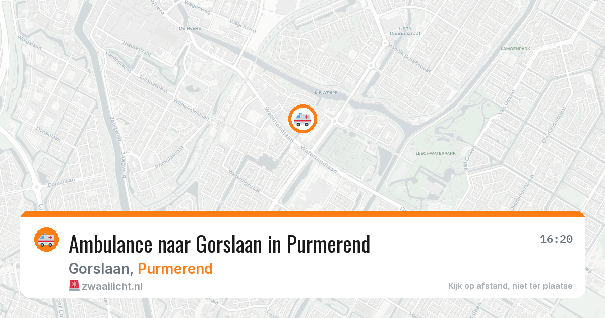 Ambulance naar Gorslaan in Purmerend — 29 jan 2026