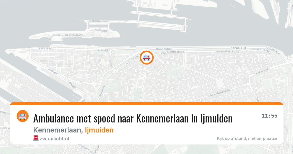 Ambulance met spoed naar Kennemerlaan in Ijmuiden — 8 aug 2026