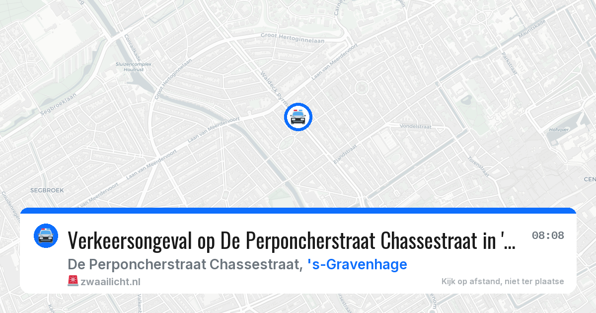 Verkeersongeval op De Perponcherstraat Chassestraat in 's-Gravenhage — 26 mei 2026